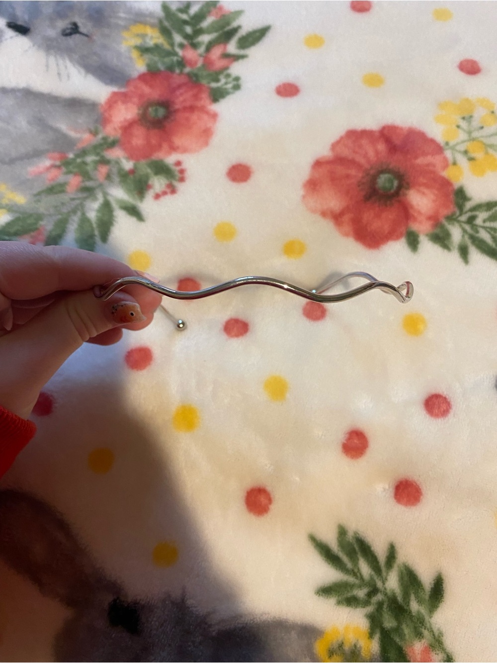 Silver metal necklace